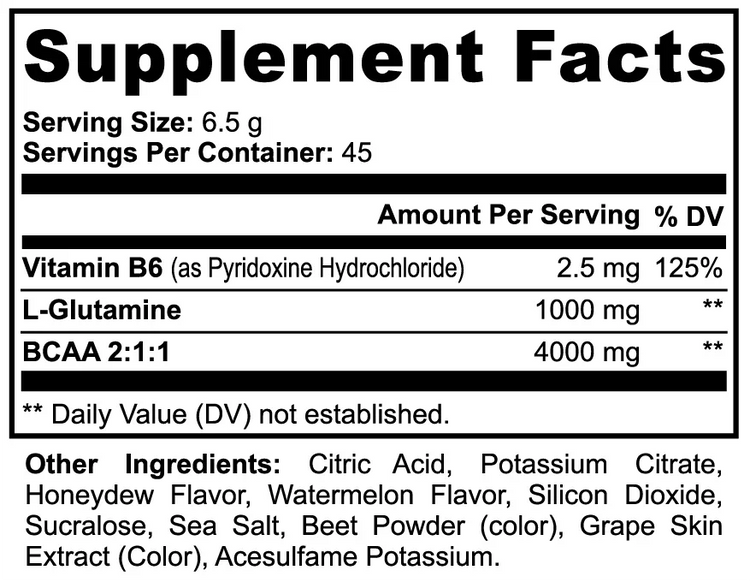 BigSouthStrength BCAA Post-Workout Powder – Honeydew Watermelon for Rapid Recovery and Optimal Performance