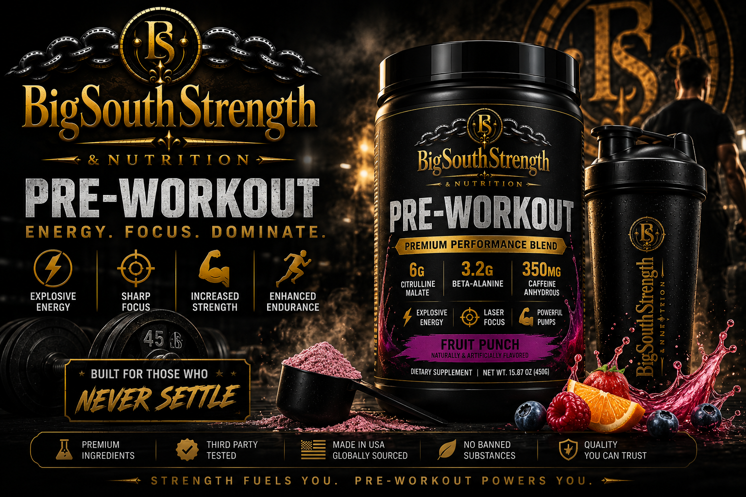 Premium Pre-Workout for Explosive Energy, Focus & Performance