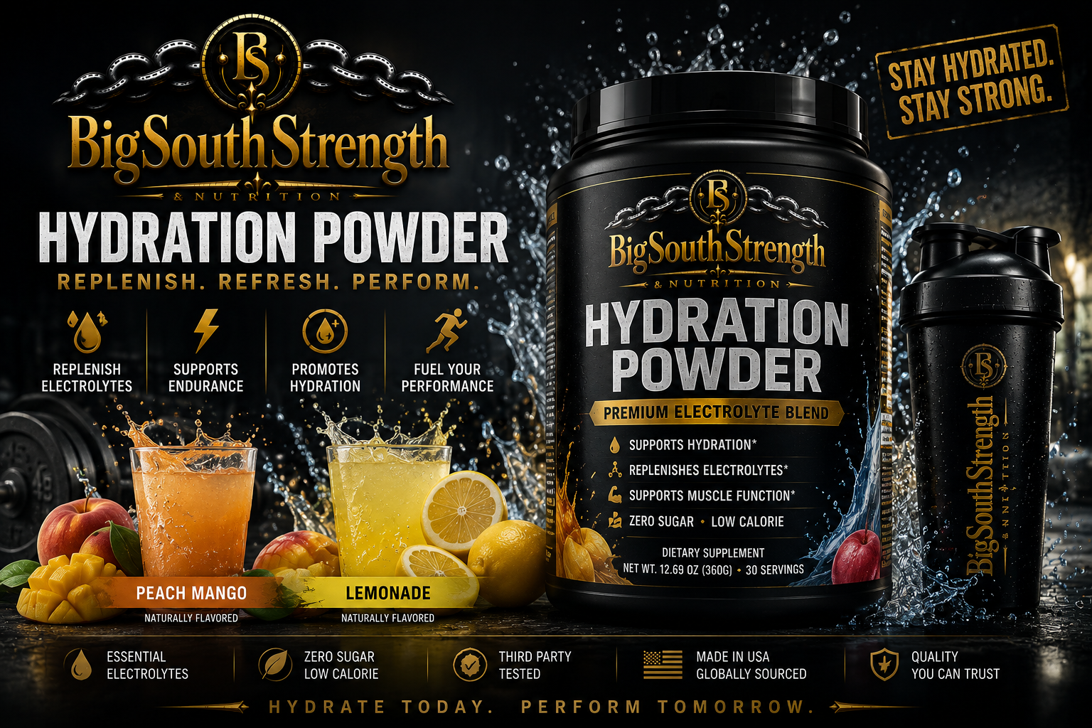 Premium Hydration Powder for Electrolyte Support & Peak Performance