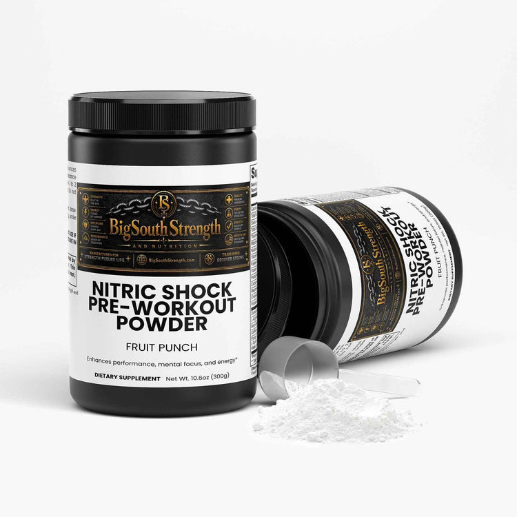 BigSouthStrength Nitric Oxide Pre-Workout Supplement – Energizing Fruit Punch for Ultimate Pumps & Performance