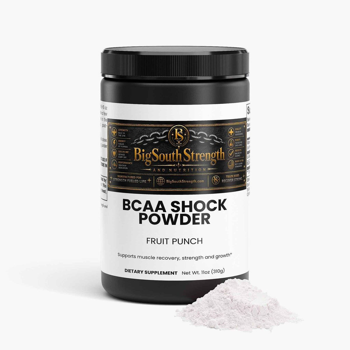 BigSouthStrength BCAA Recovery Powder - Fruit Punch for Ultimate Muscle Repair and Endurance