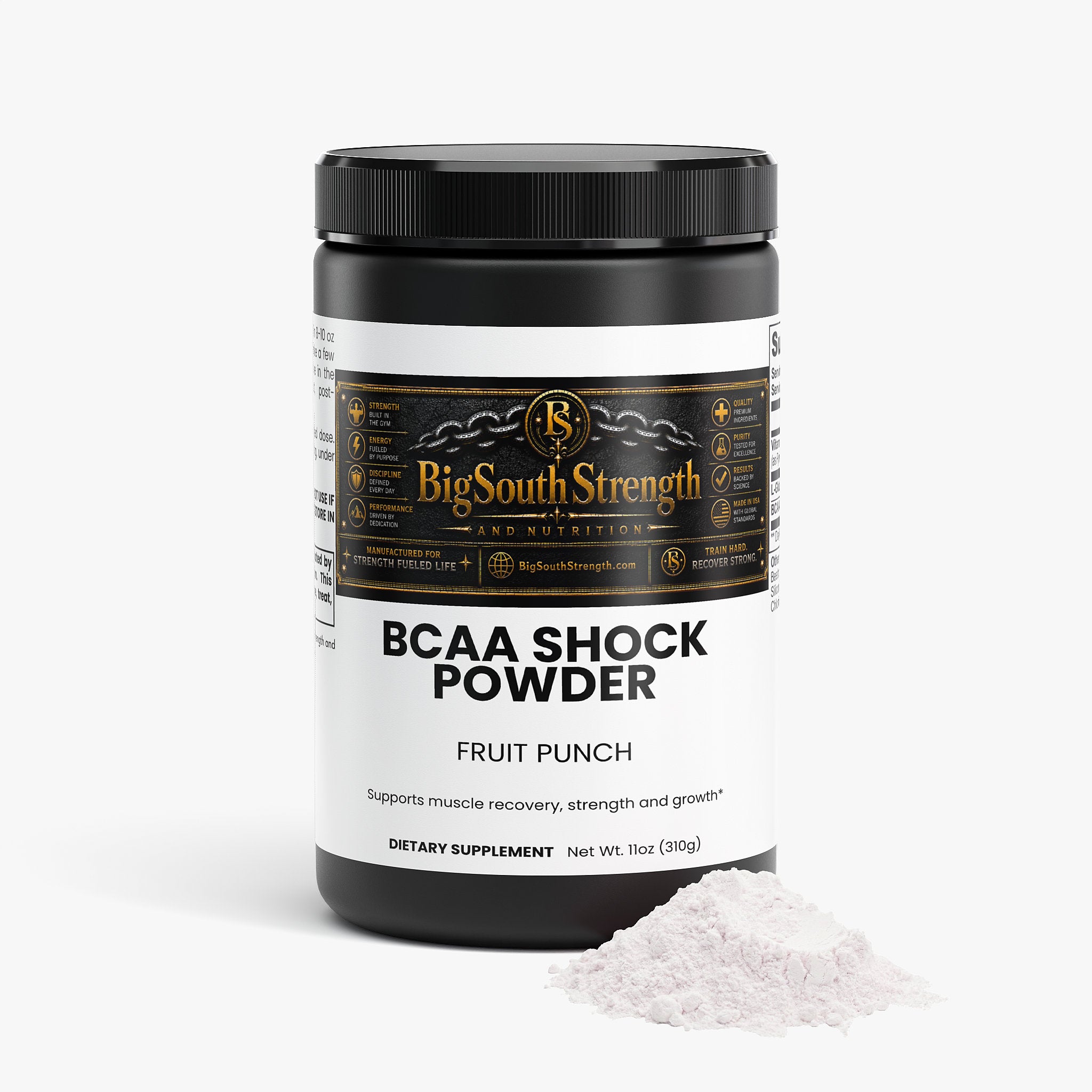 BigSouthStrength BCAA Recovery Powder – Fruit Punch – Muscle Repair & Endurance