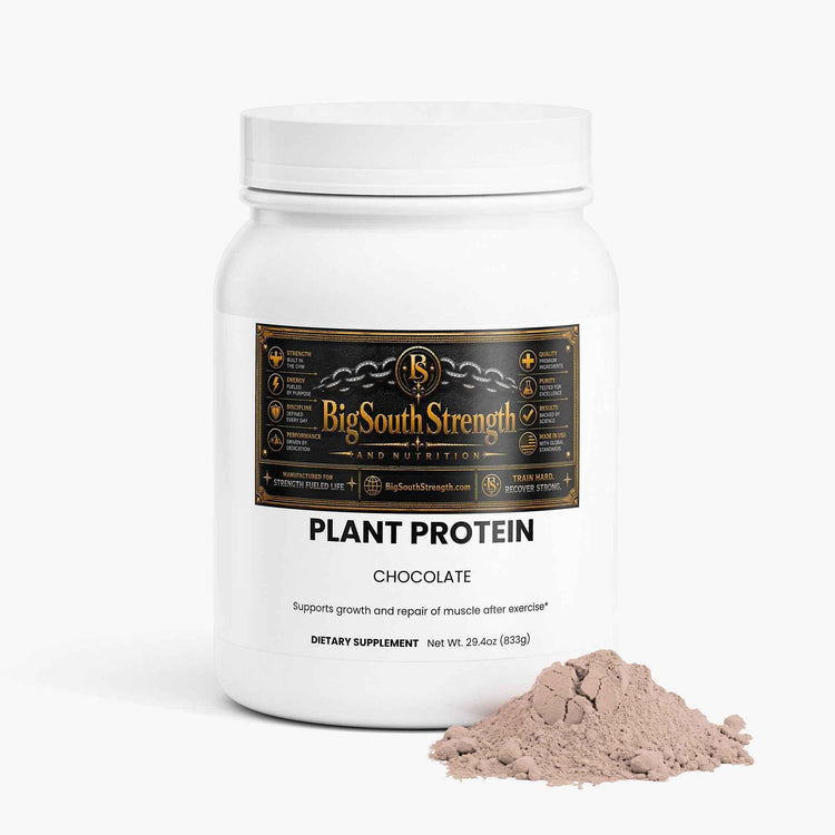 Vegan Protein Powder Chocolate - BigSouthStrength Plant-Based Protein for Lean Muscle Recovery