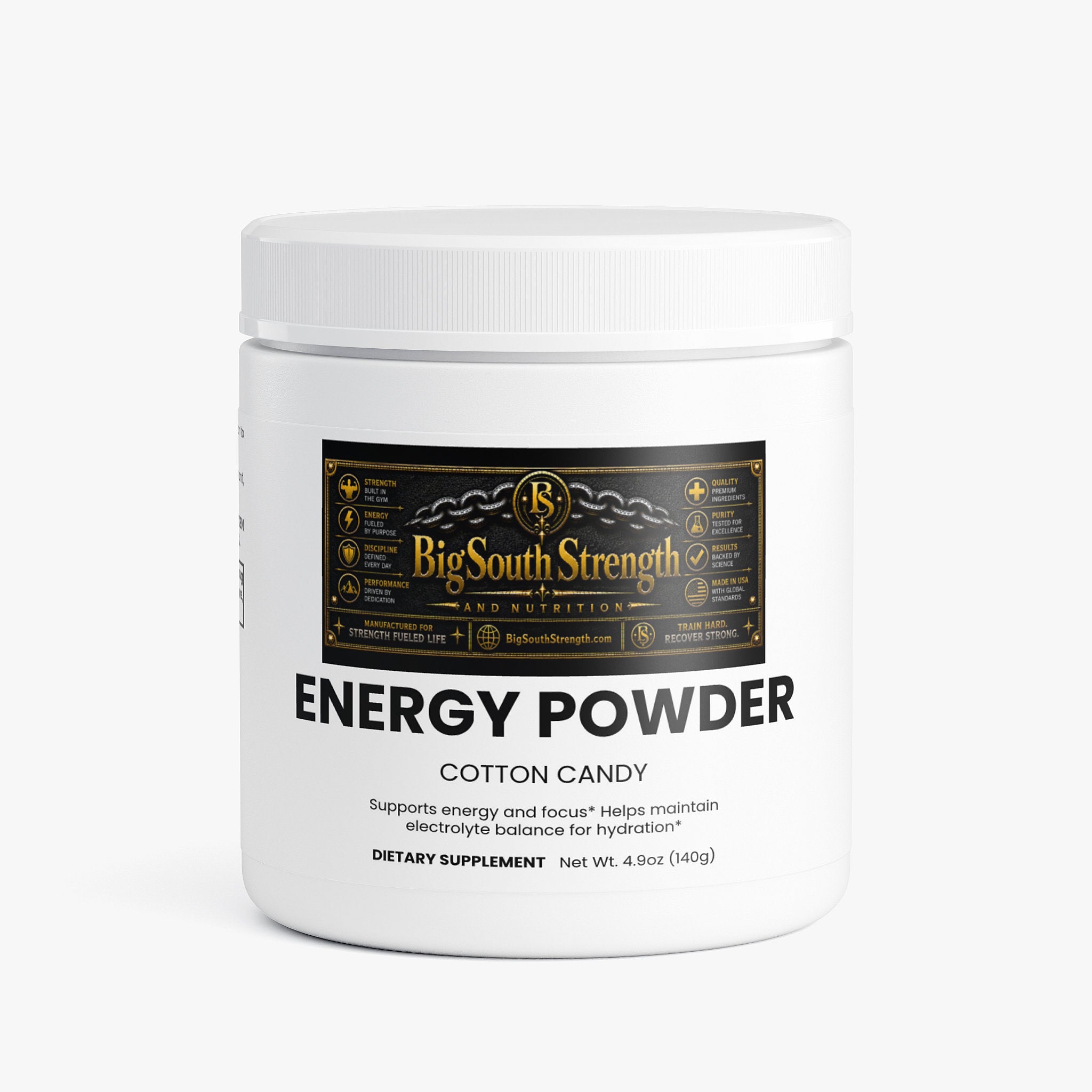 BigSouthStrength Pre-Workout Powder – Cotton Candy – Energy, Focus & Performance