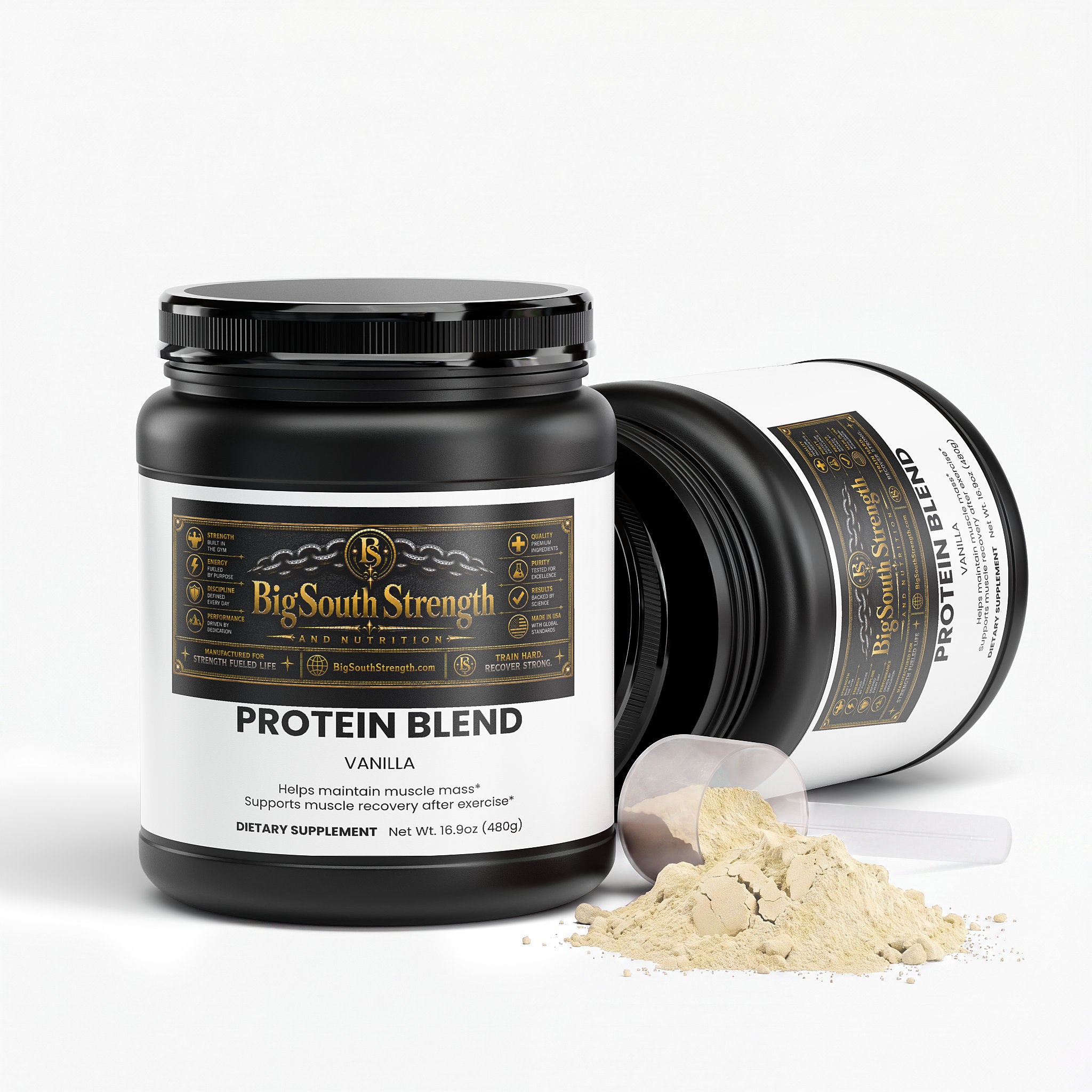 BigSouthStrength Whey Protein Powder – Vanilla – Muscle Growth & Recovery