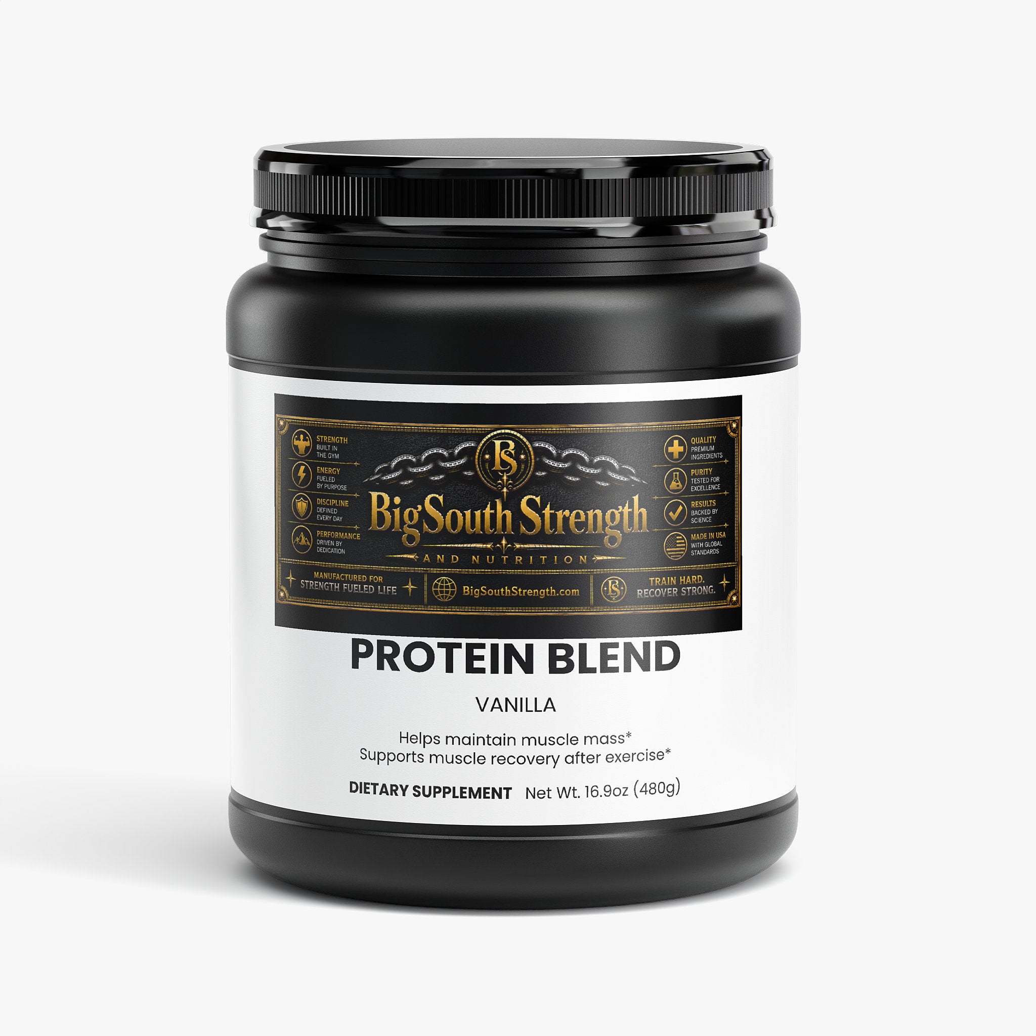 BigSouthStrength Whey Protein Powder – Vanilla – Muscle Growth & Recovery