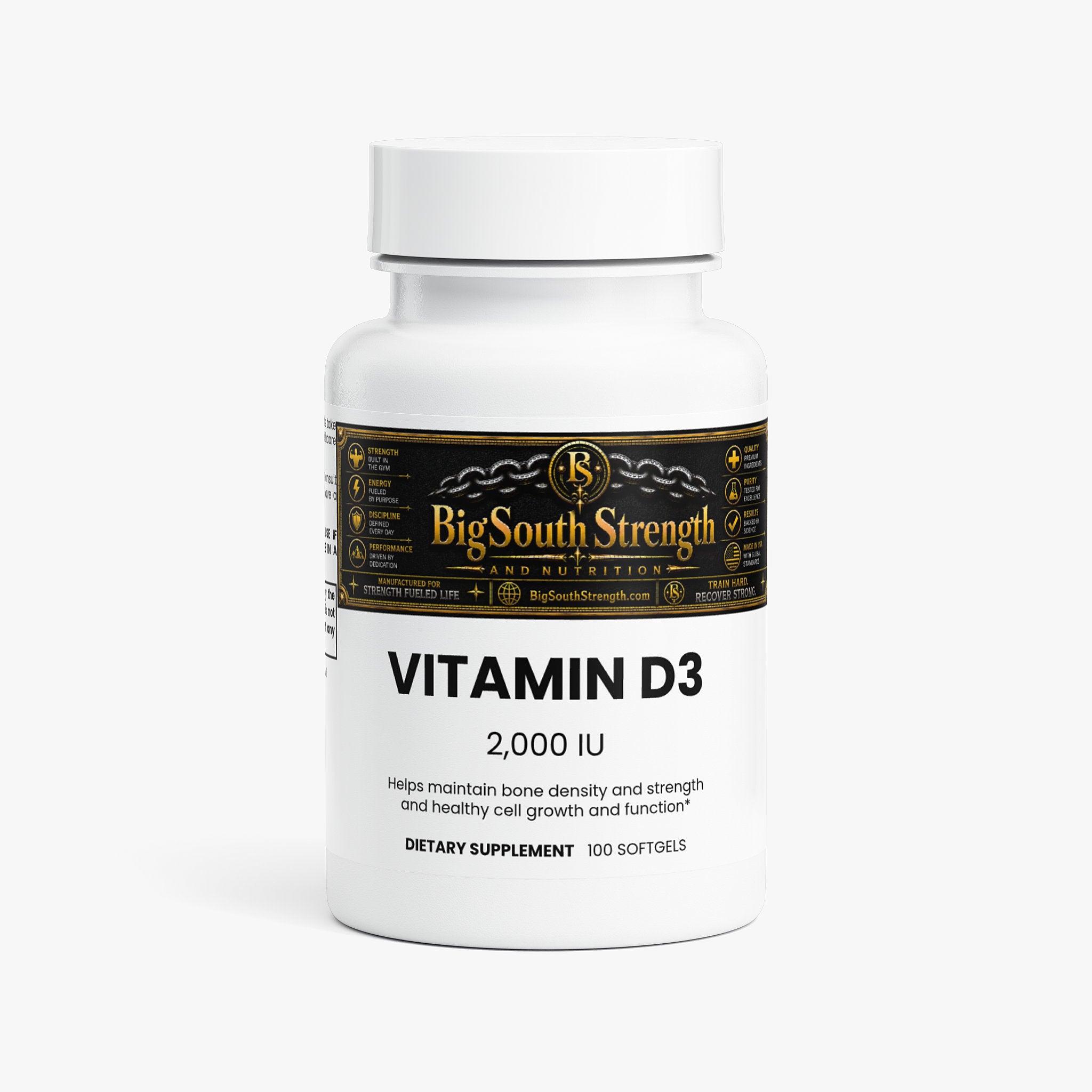 BigSouthStrength Vitamin D3 2000 IU – Daily Wellness & Immune Support