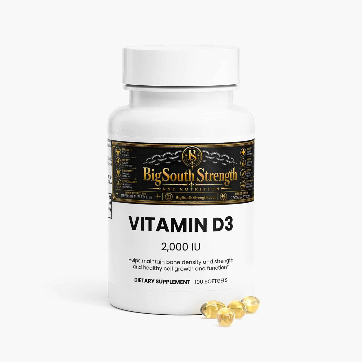 Daily Vitamin D3 Supplement - Boost Your Immune Support & Enhance Wellness with BigSouthStrength