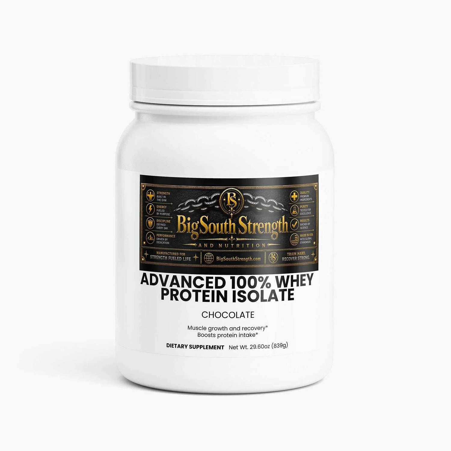 BigSouthStrength 100% Chocolate Whey Protein Isolate – Lean Muscle Support & Rapid Recovery