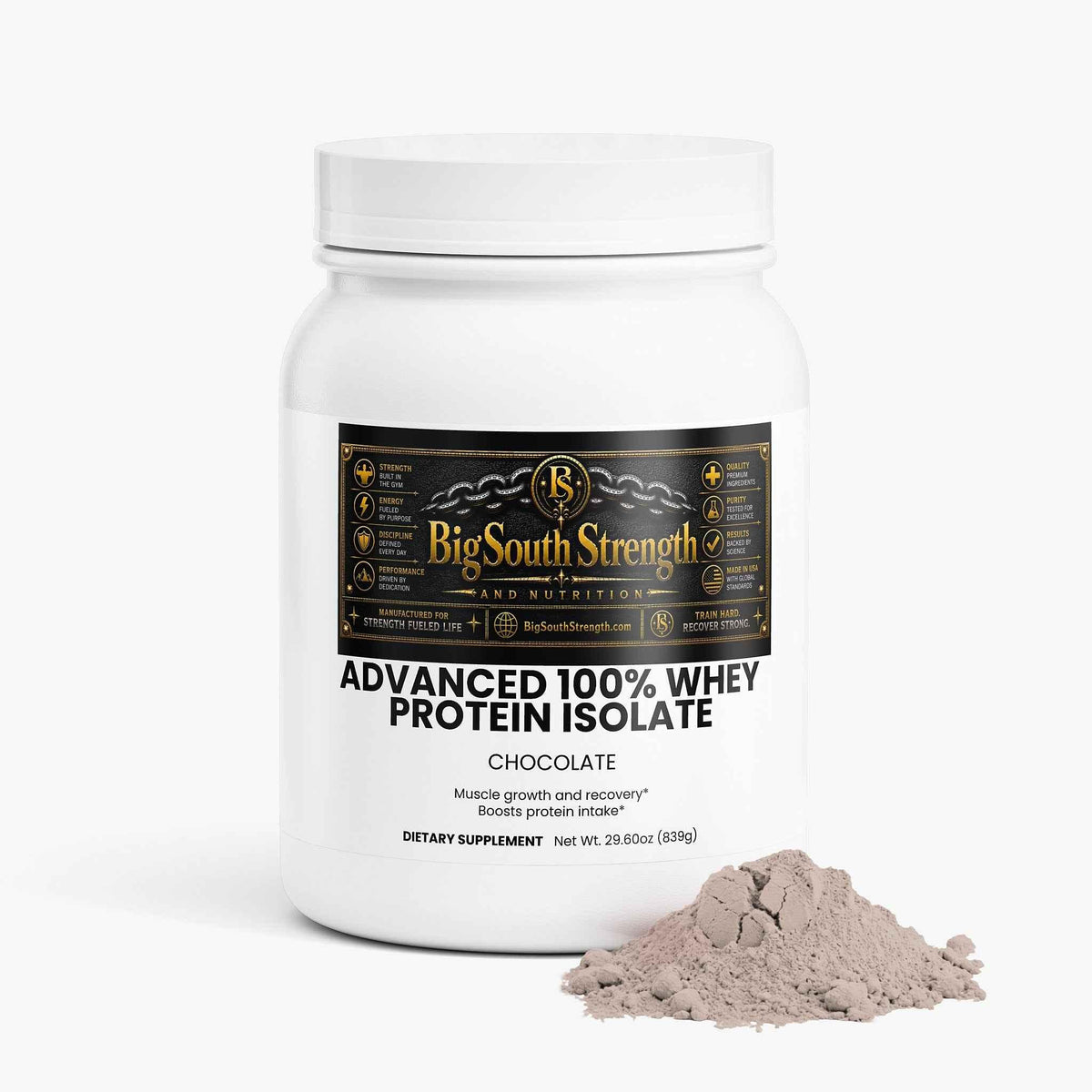 BigSouthStrength 100% Chocolate Whey Protein Isolate – Lean Muscle Support & Rapid Recovery