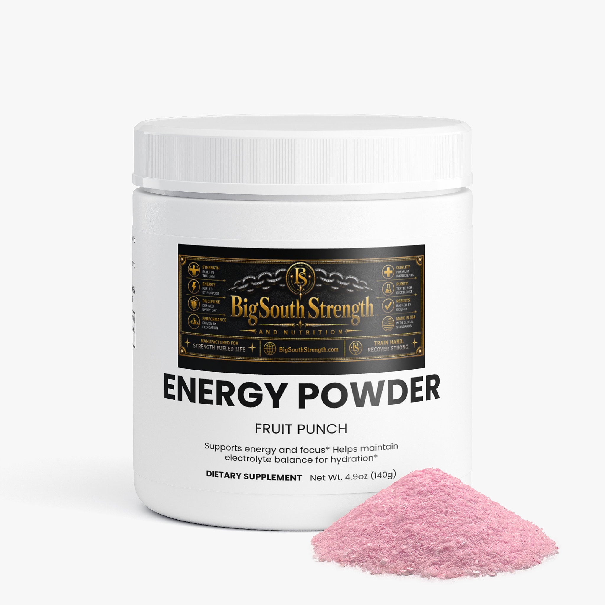 BigSouthStrength Pre-Workout Powder – Fruit Punch – Energy, Focus & Performance