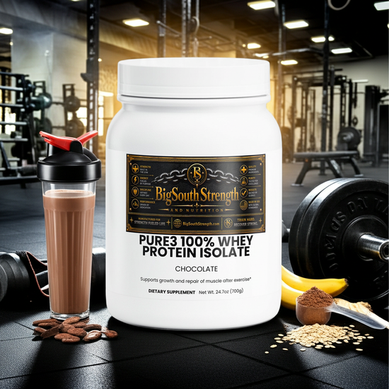 BigSouthStrength Pure3 100% Whey Protein Isolate – Chocolate – Clean Lean Muscle