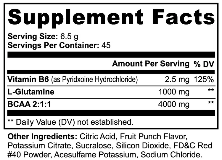 BigSouthStrength BCAA Recovery Powder - Fruit Punch for Ultimate Muscle Repair and Endurance