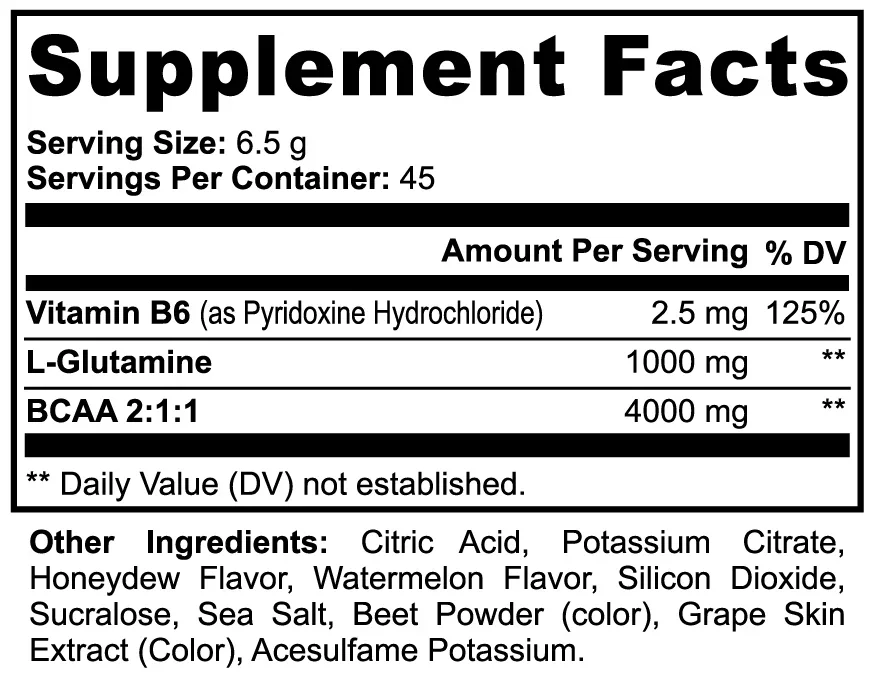 BigSouthStrength BCAA Post-Workout Powder – Honeydew Watermelon for Rapid Recovery and Optimal Performance