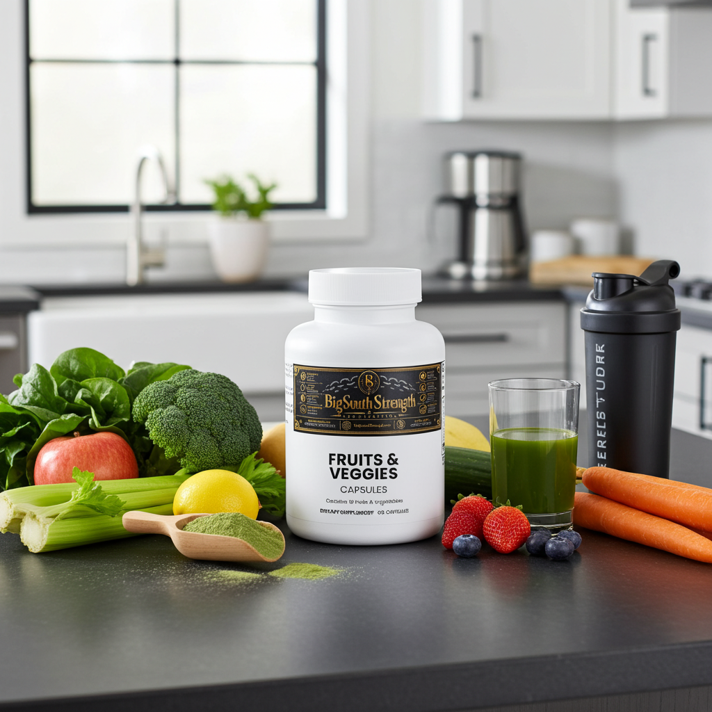 BigSouthStrength Fruits & Veggies Superfood Powder – Daily Vitamins & Minerals