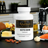 Keto BHB Capsules for weight loss and ketosis support with healthy fats and supplements