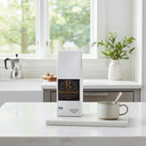 BigSouthStrength Vitality Mushroom Coffee bag on kitchen counter with mug and window view