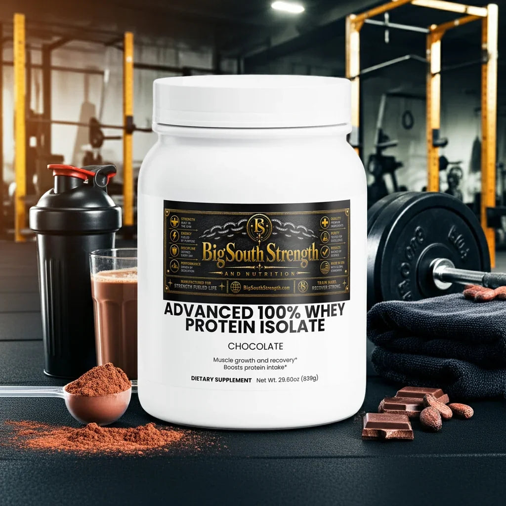 Chocolate whey protein isolate for muscle growth and recovery in gym setting