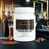 Chocolate whey protein isolate for muscle growth and recovery in gym setting