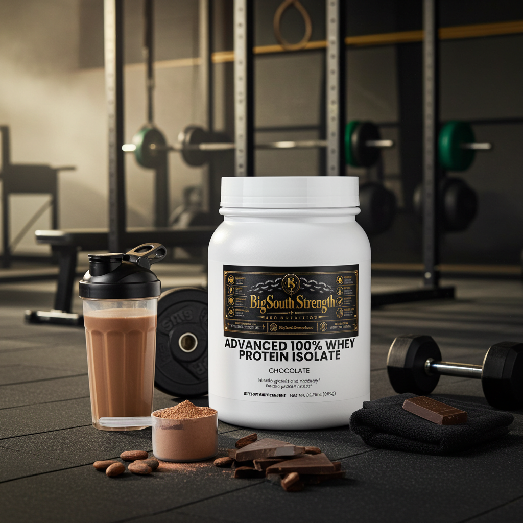 BigSouthStrength 100% Whey Protein Isolate – Chocolate – Lean Muscle & Fast Absorption