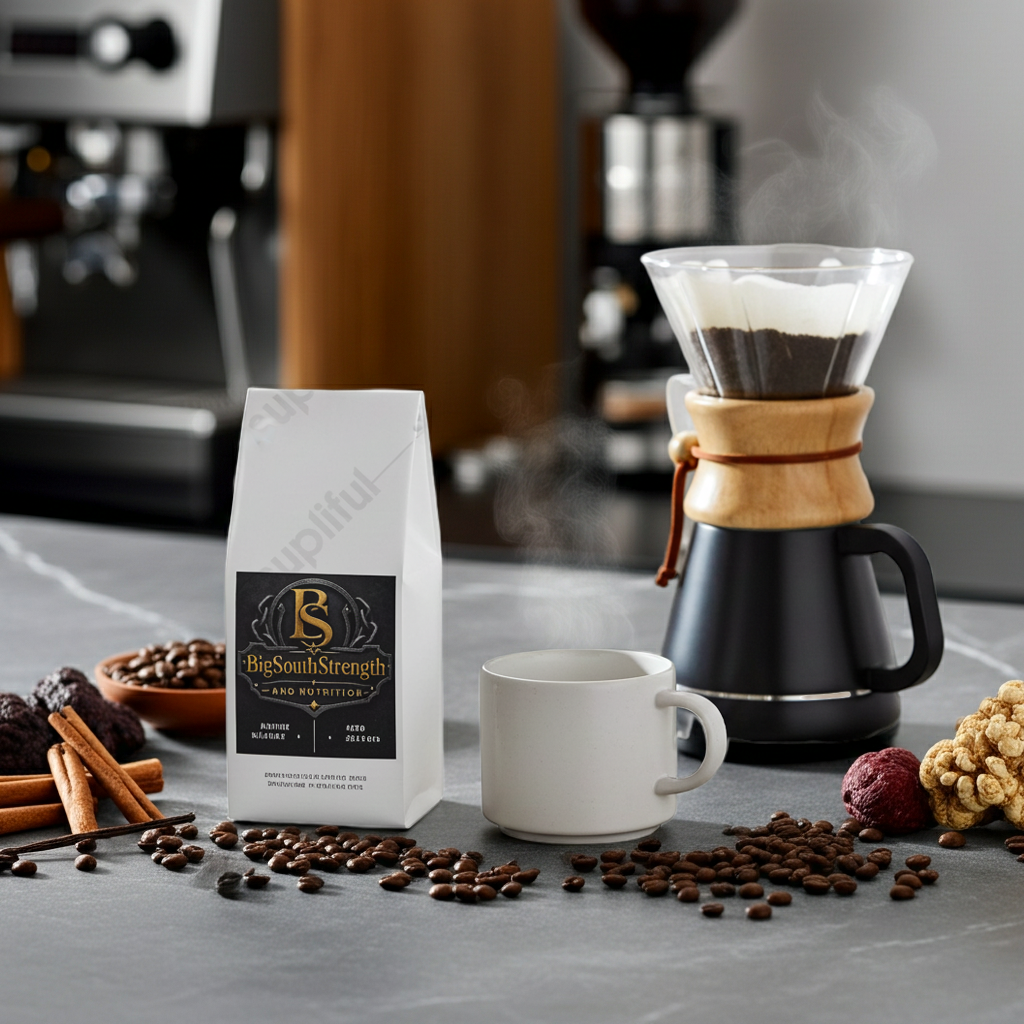 BigSouthStrength Mushroom Coffee – Medium Roast – Energy & Focus