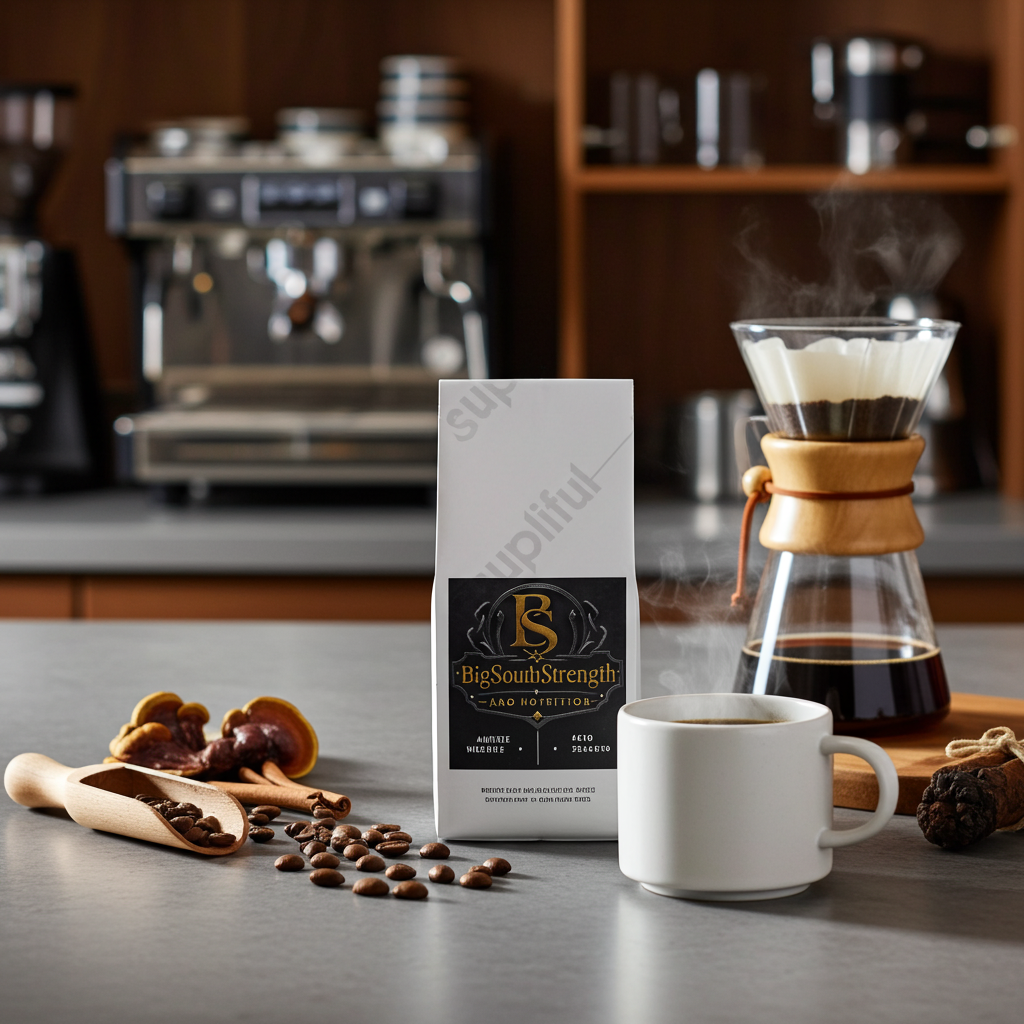 BigSouthStrength Mushroom Coffee – Medium Roast – Energy & Focus