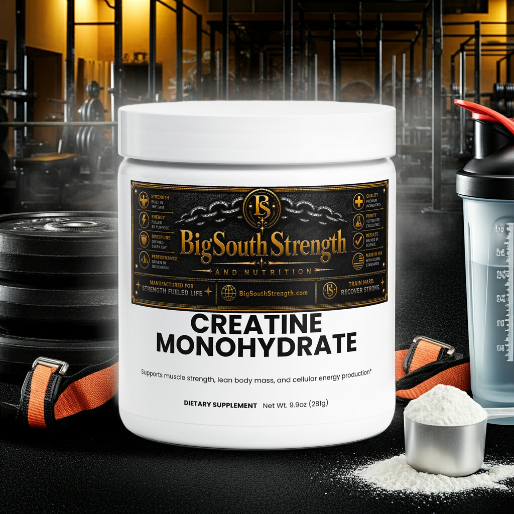 BigSouthStrength Creatine Monohydrate Powder – Strength, Power & Muscle Performance