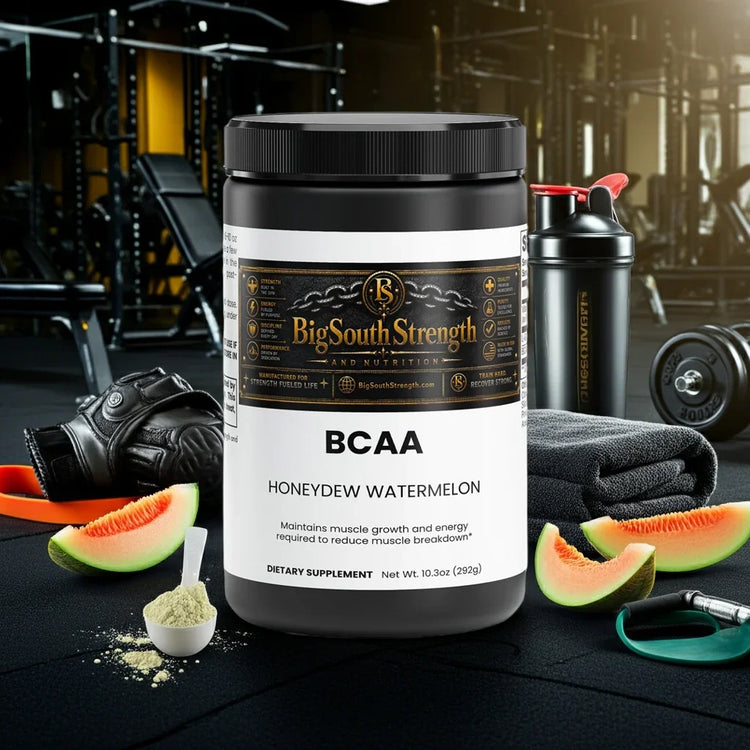 BCAA Honeydew Watermelon supplement for muscle growth and recovery in gym setting