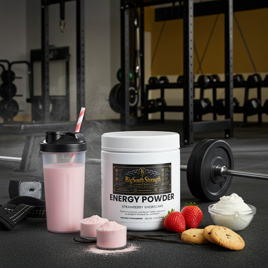 BigSouthStrength Pre-Workout Powder – Strawberry Shortcake – Energy, Focus & Performance