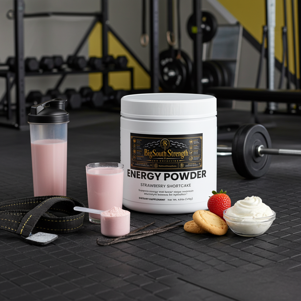 BigSouthStrength Pre-Workout Powder – Strawberry Shortcake – Energy, Focus & Performance