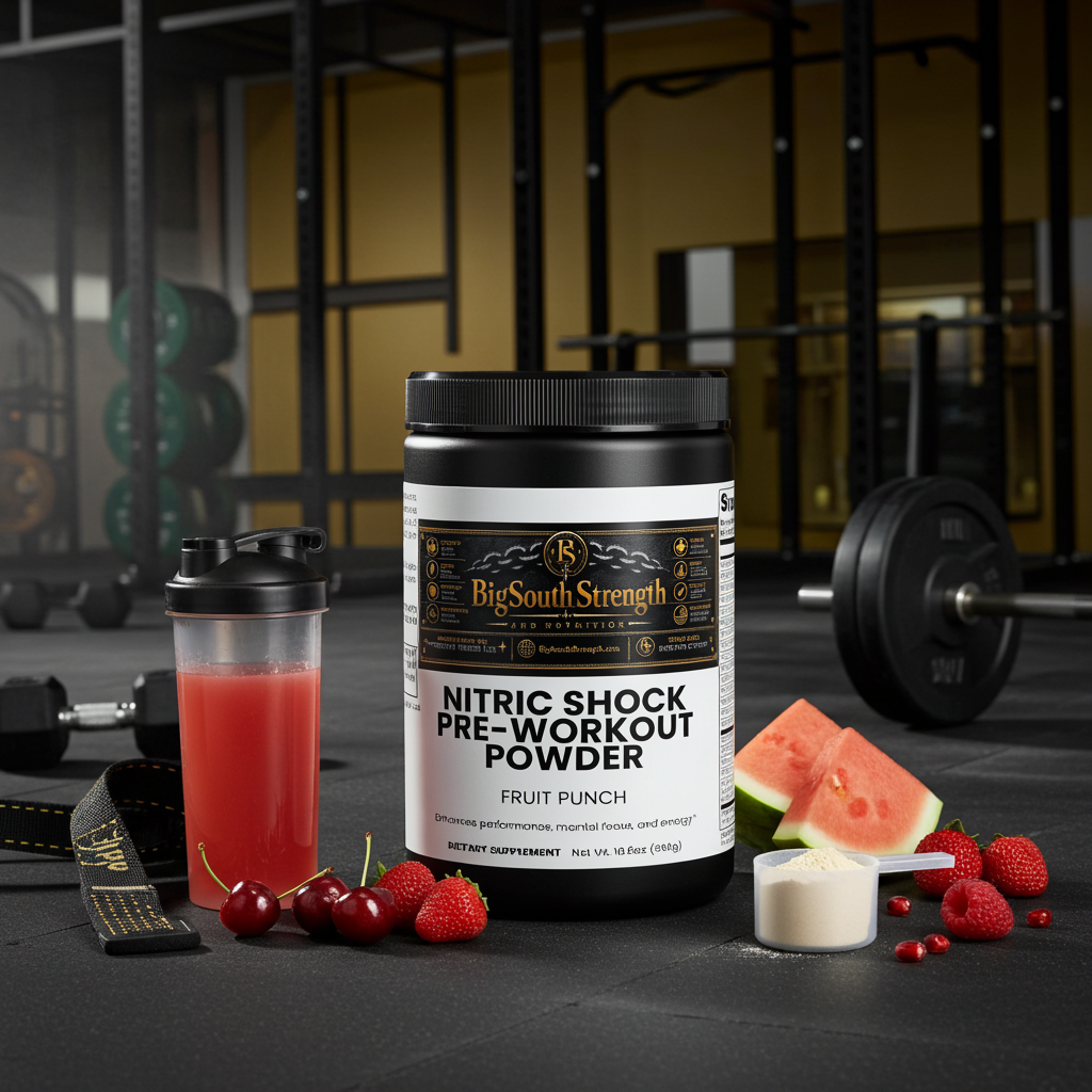 BigSouthStrength Nitric Oxide Pre-Workout – Fruit Punch – Pump, Energy & Performance