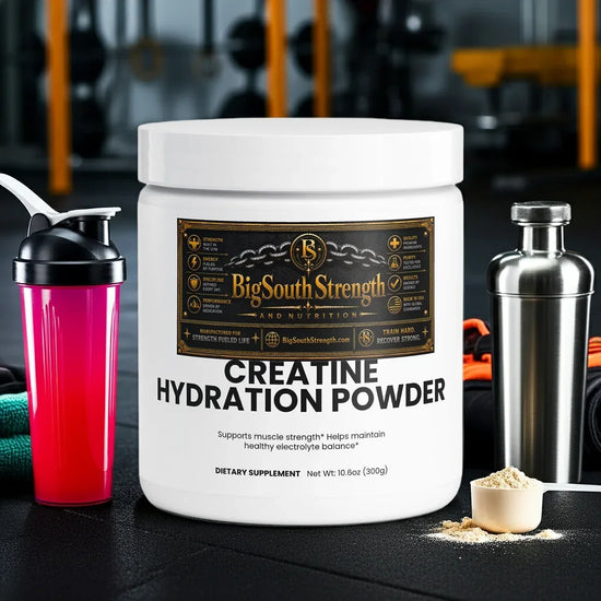Creatine Hydration Powder for muscle strength and electrolyte balance with shaker bottles