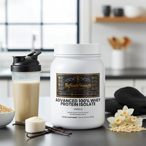 BigSouthStrength 100% Whey Protein Isolate – Vanilla – Lean Muscle & Fast Absorption