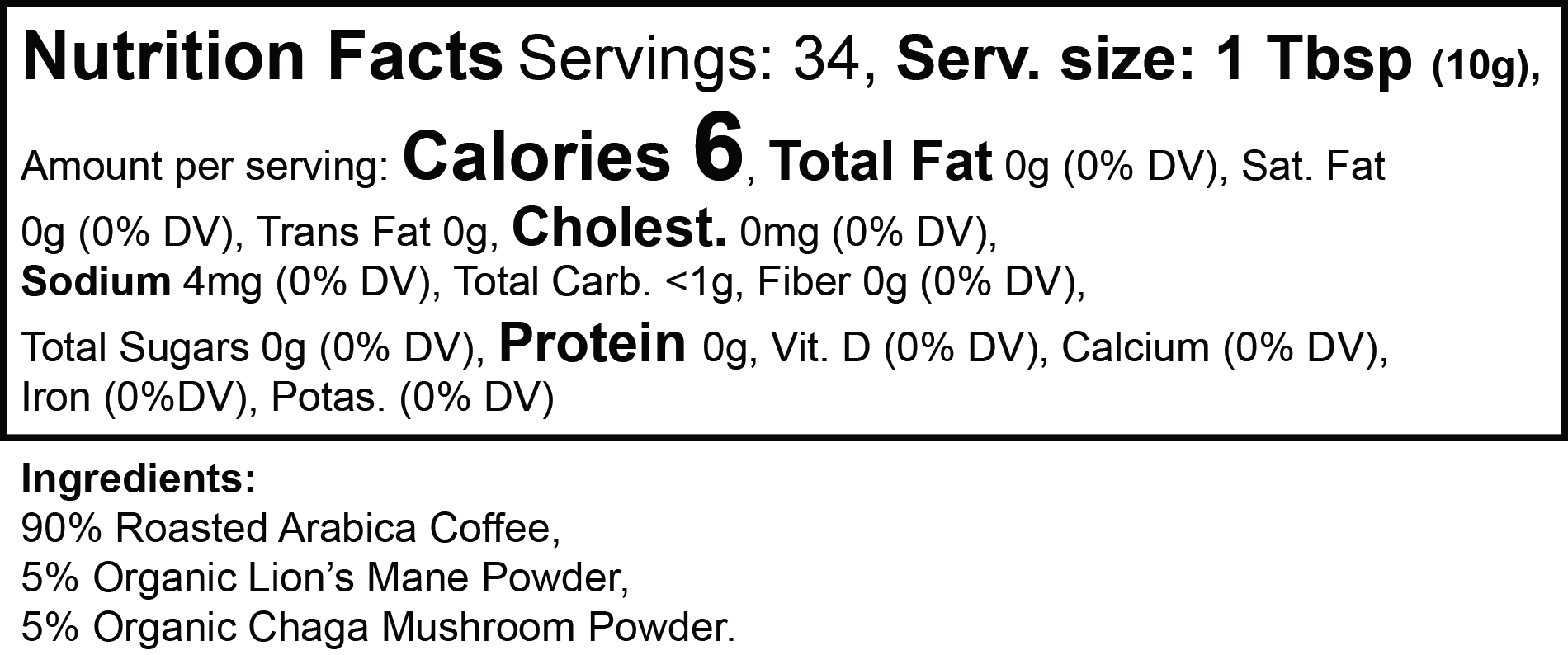 BigSouthStrength Mushroom Coffee – Medium Roast – Energy & Focus
