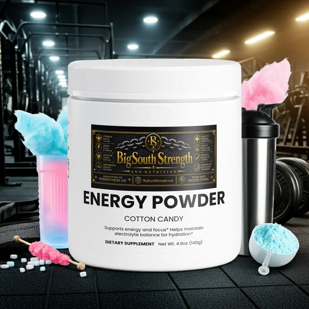 Cotton Candy Energy Powder for pre-workout focus and hydration in gym setting