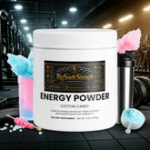 Cotton Candy Energy Powder for pre-workout focus and hydration in gym setting