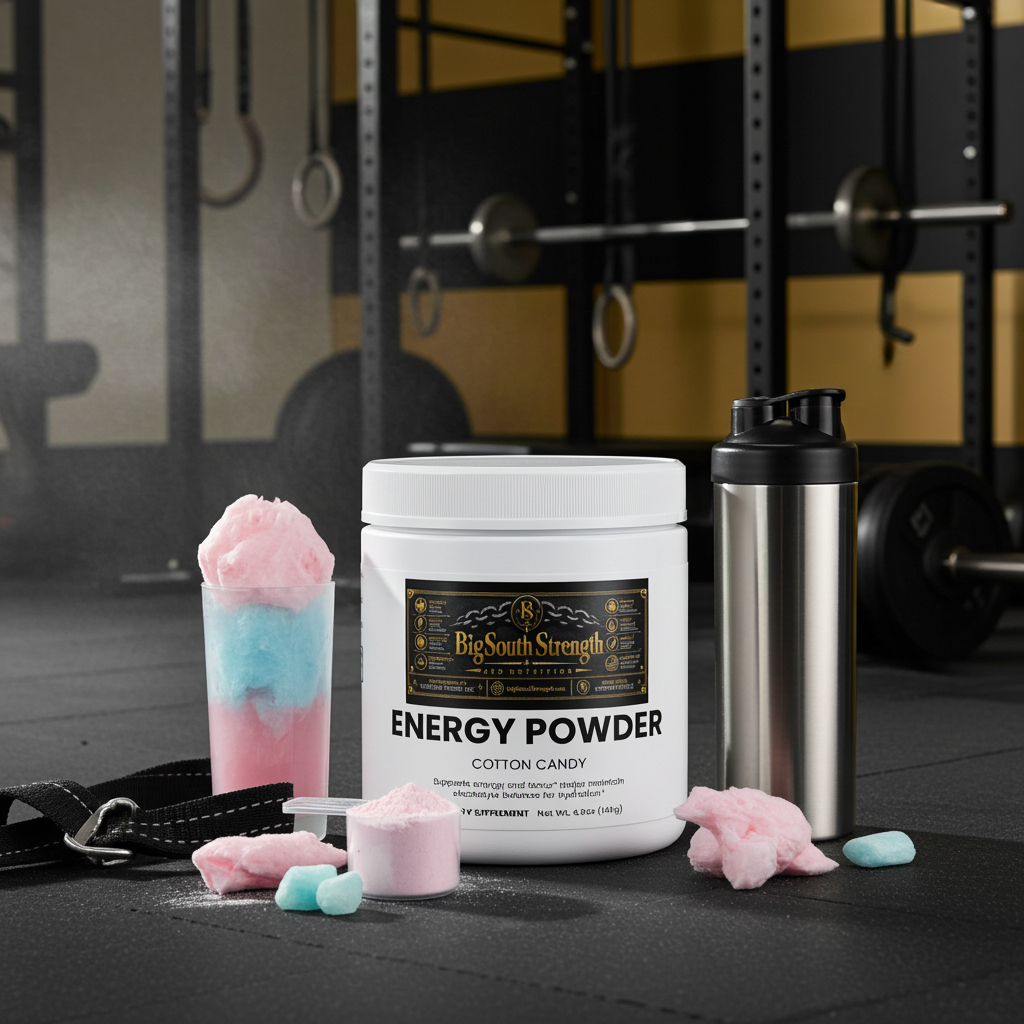 BigSouthStrength Pre-Workout Powder – Cotton Candy – Energy, Focus & Performance